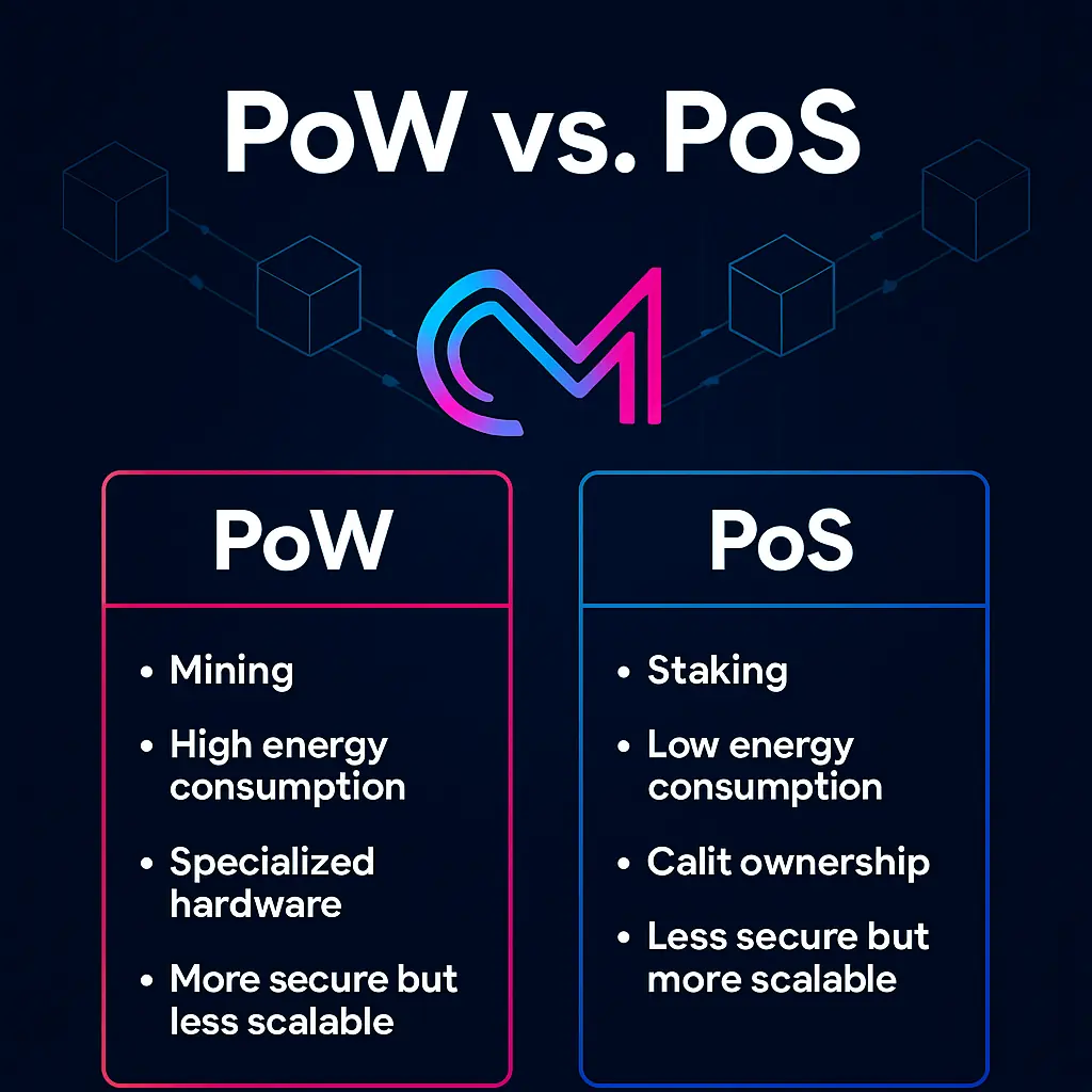فرق خوارزميات الإجماع PoW مقابل PoS في Blockchain