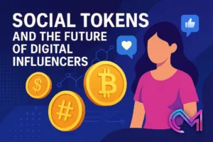 فتاه تشرح عن التوكنز في فيسبوك مع شعار كريبتو مينا